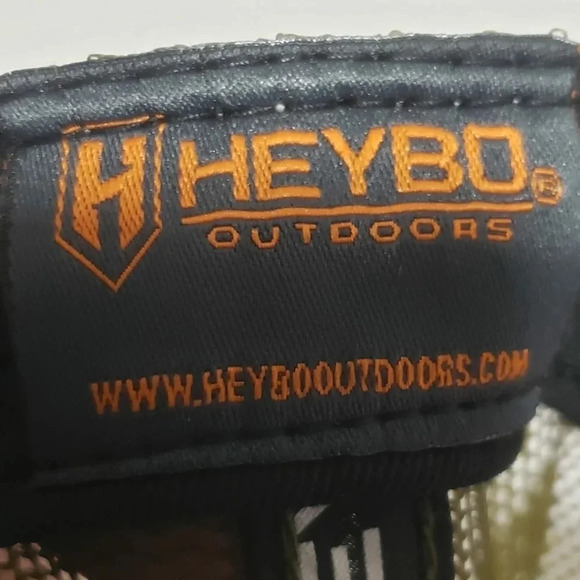 Heybo  Outdoors Tri-color Mens Trucker Hat with Leather Patch,NWT. - Picture 6 of 7